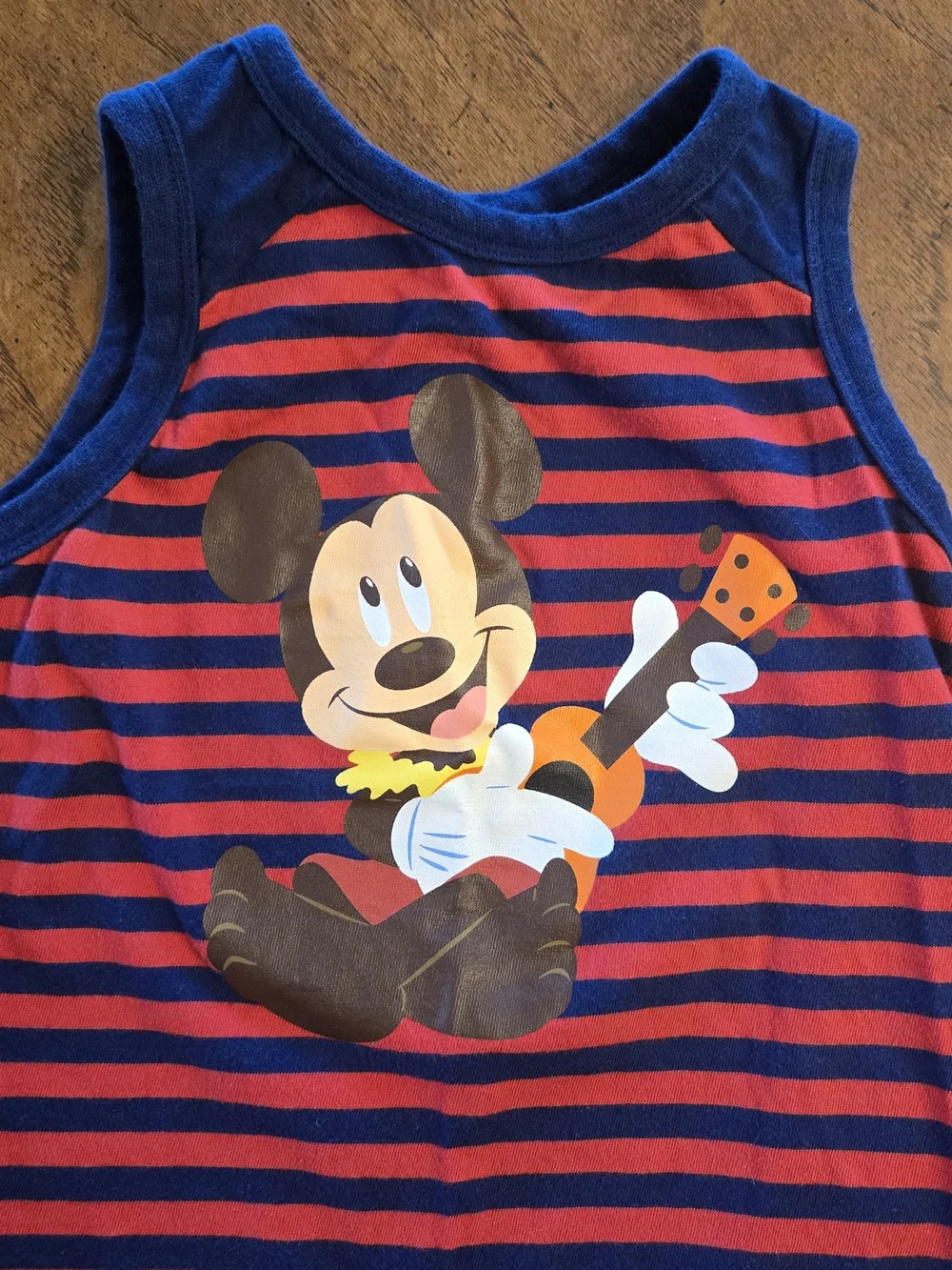 Disney Red and Blue Striped Mickey Mouse Tank One-Piece